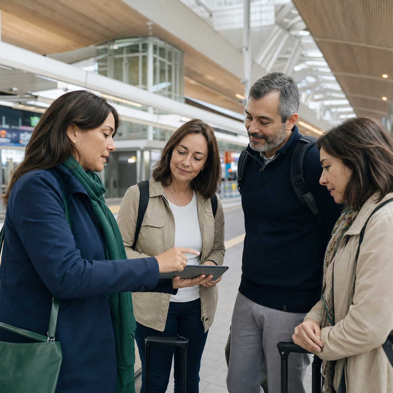 Suporte próximo da Taiken durante a viagem